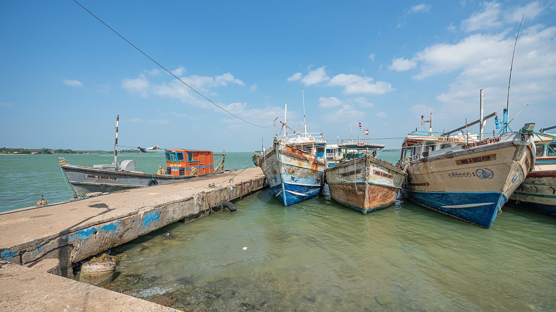 The fishery harbour at Kalpitiya