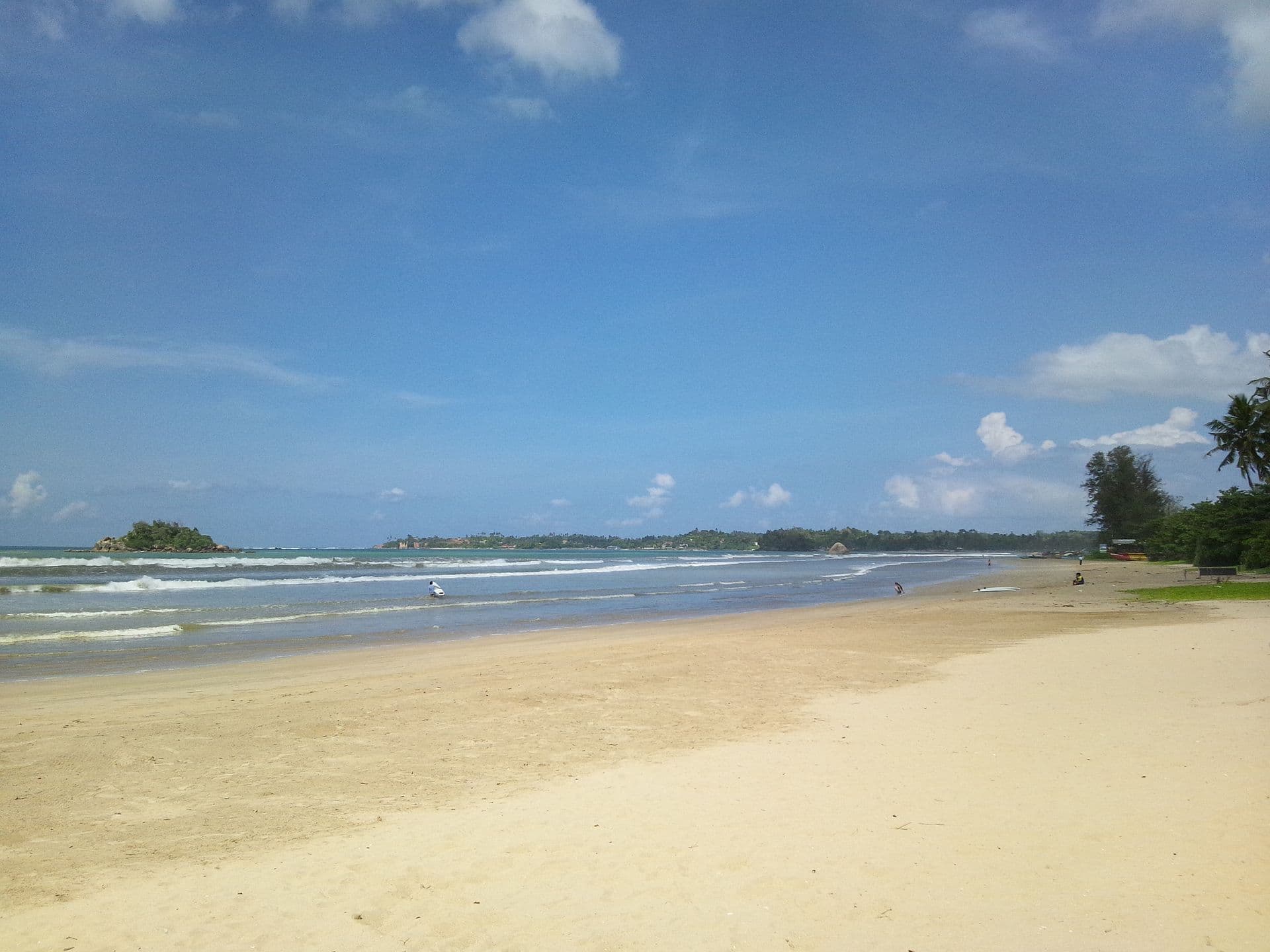 The beach at Weligama